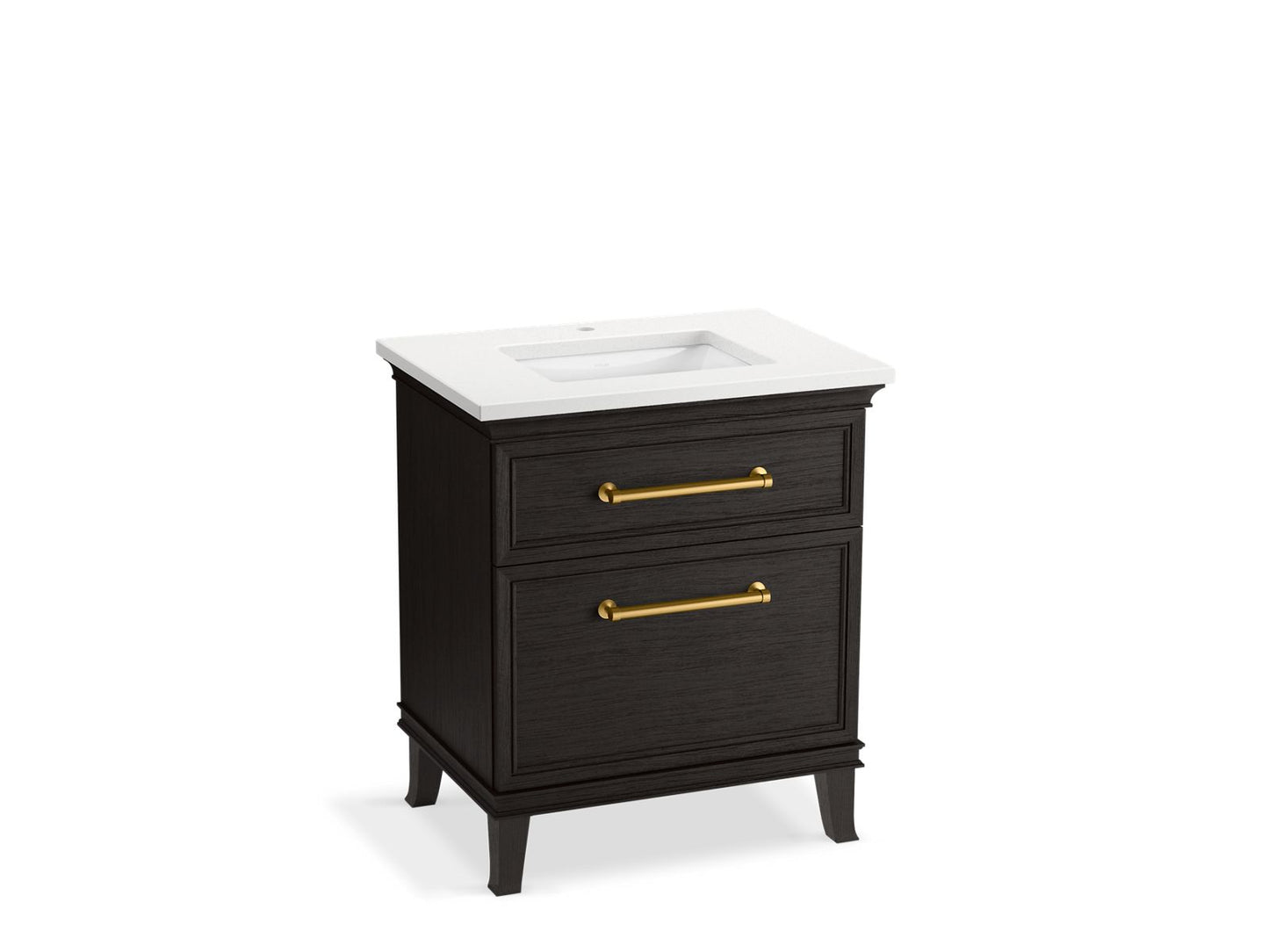 KOHLER K-CM29480-BD2-BWB 30" bathroom vanity cabinet with sink and quartz top - Carbon Oak