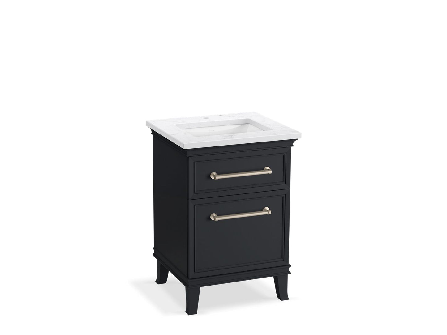 KOHLER K-CM29469-BD1-XTN 24" bathroom vanity cabinet with sink and quartz top - Slate Grey