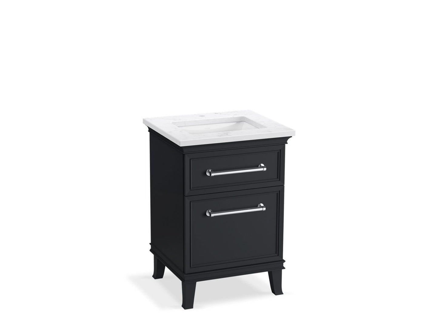KOHLER K-CM29469-BD1-XTC 24" bathroom vanity cabinet with sink and quartz top - Slate Grey