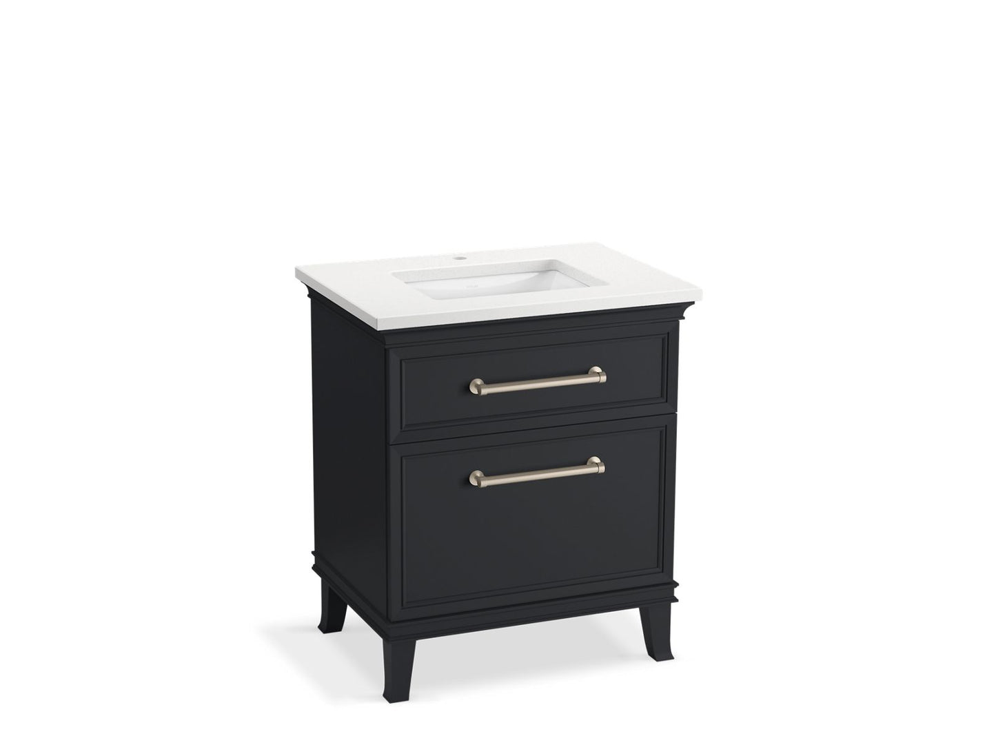 KOHLER K-CM29480-BD2-XWN 30" bathroom vanity cabinet with sink and quartz top - Slate Grey