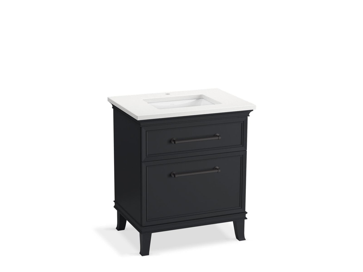 KOHLER K-CM29480-BD2-XWL 30" bathroom vanity cabinet with sink and quartz top - Slate Grey