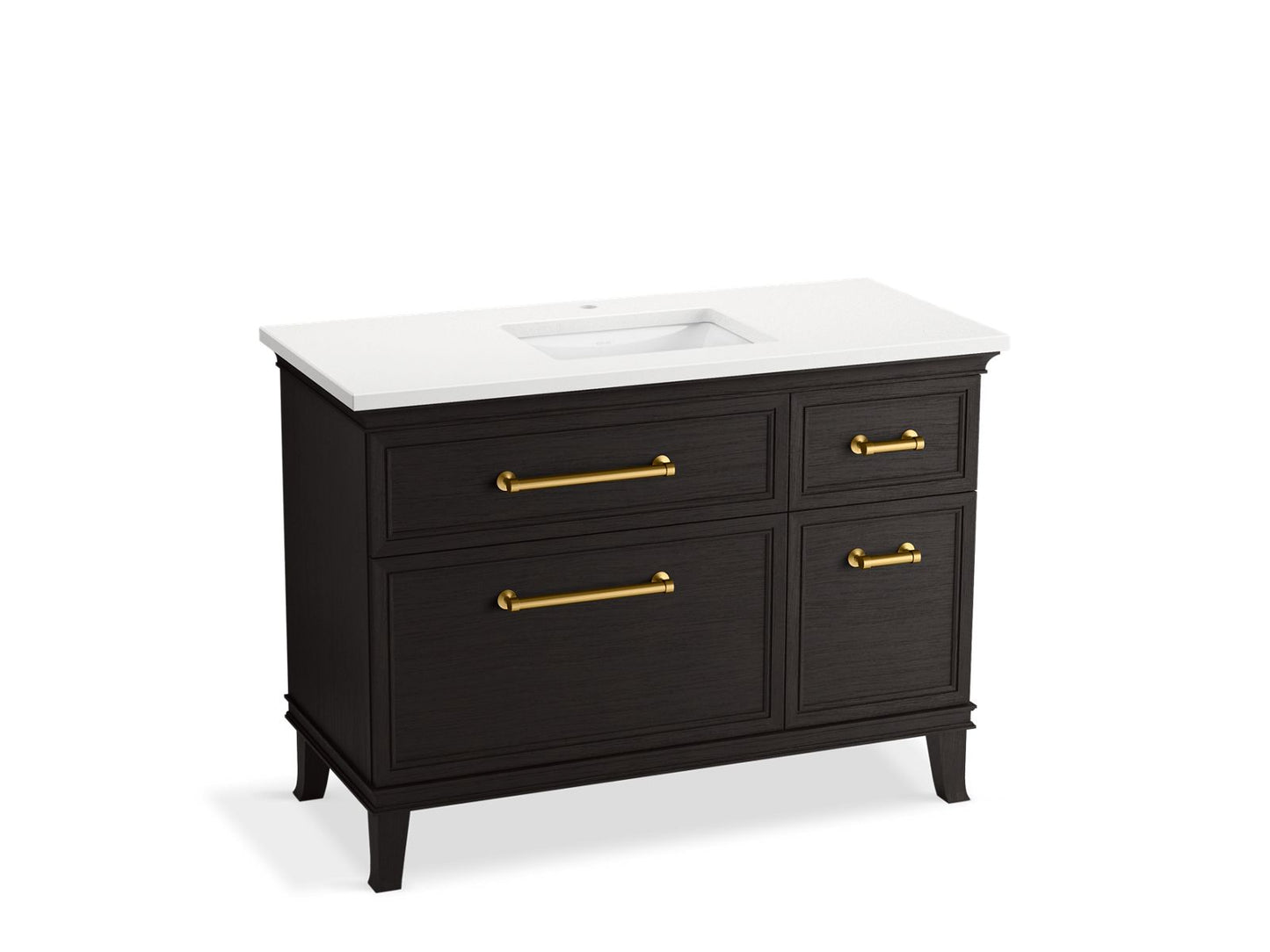 KOHLER K-CM29481-BD4-BWB 48" bathroom vanity cabinet with sink and quartz top - Carbon Oak
