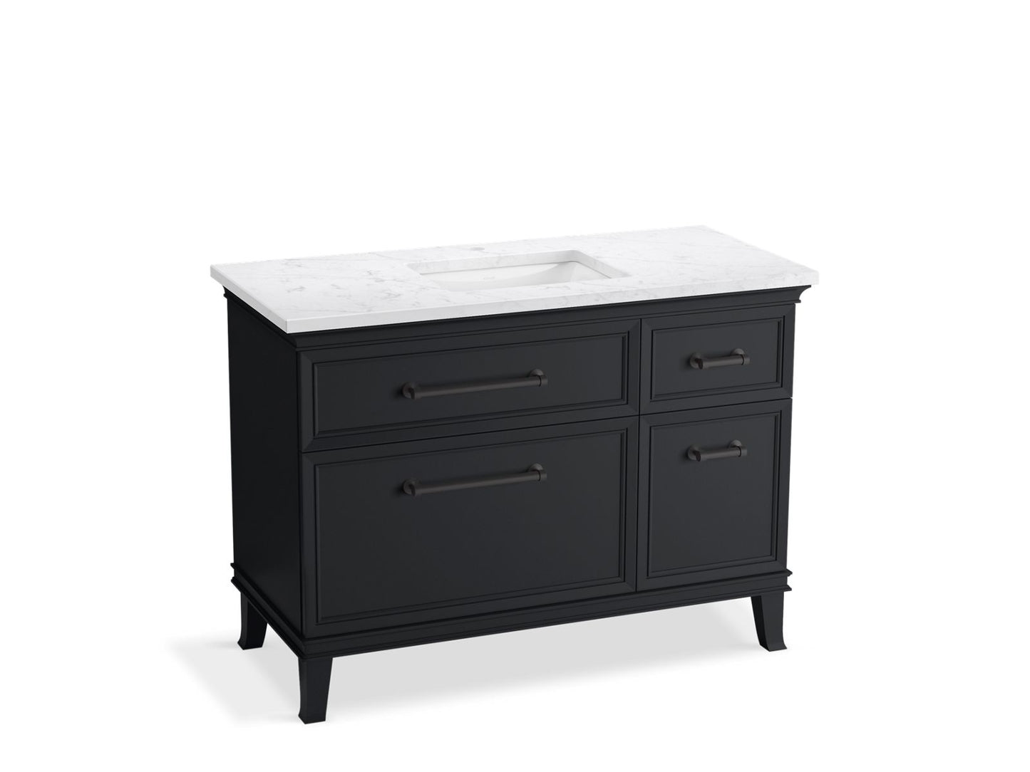 KOHLER K-CM29481-BD4-XTL 48" bathroom vanity cabinet with sink and quartz top - Slate Grey