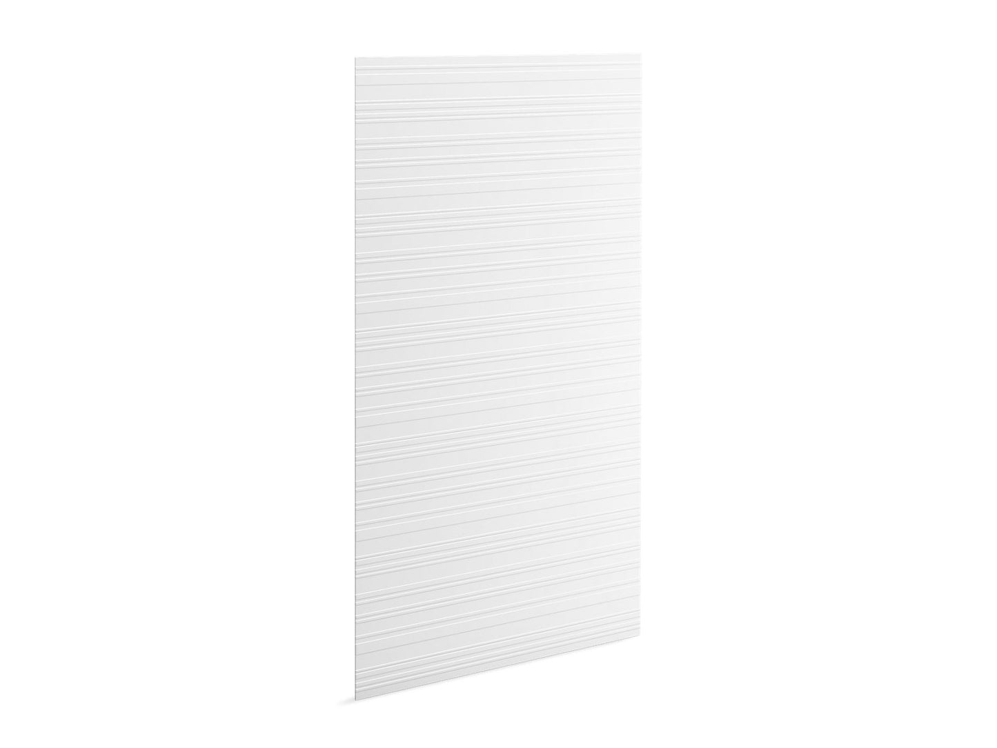 KOHLER K-39437-T08-HW1 Stoneridge 96" x 48" shower back wall with linear design - Honed White