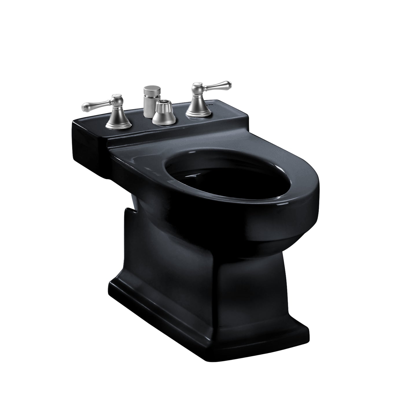 TOTO BT930B#51 Lloyd Deck Mount Vertical Spray Flushing Rim Bidet - Ebony