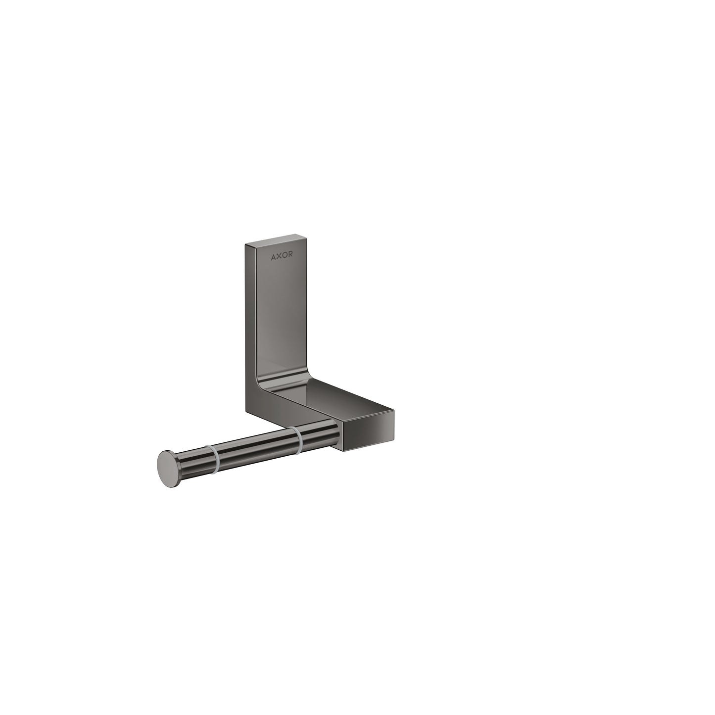 AXOR 42656330 Universal Rectangular Toilet Paper Holder - Polished Black Chrome