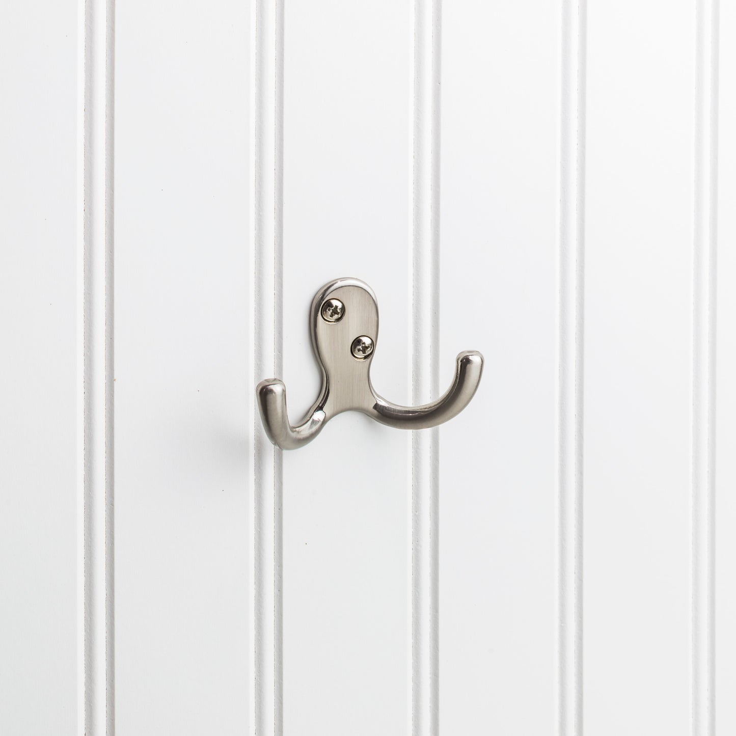 ELEMENTS YD15-187SN Elements Wall Double Hook - Satin Nickel