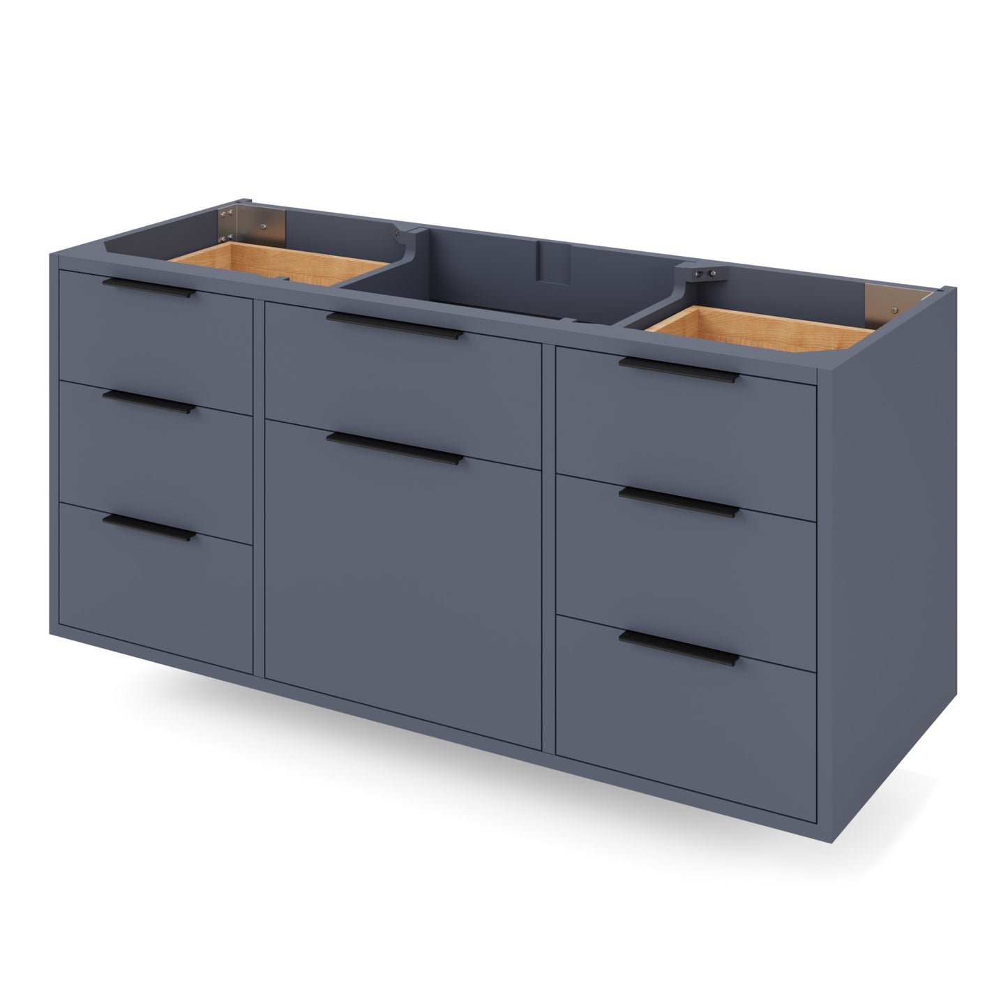 JEFFREY ALEXANDER VN2GAR-48-BS-NT 48" Blue Steel Gardner Vanity - Blue Steel