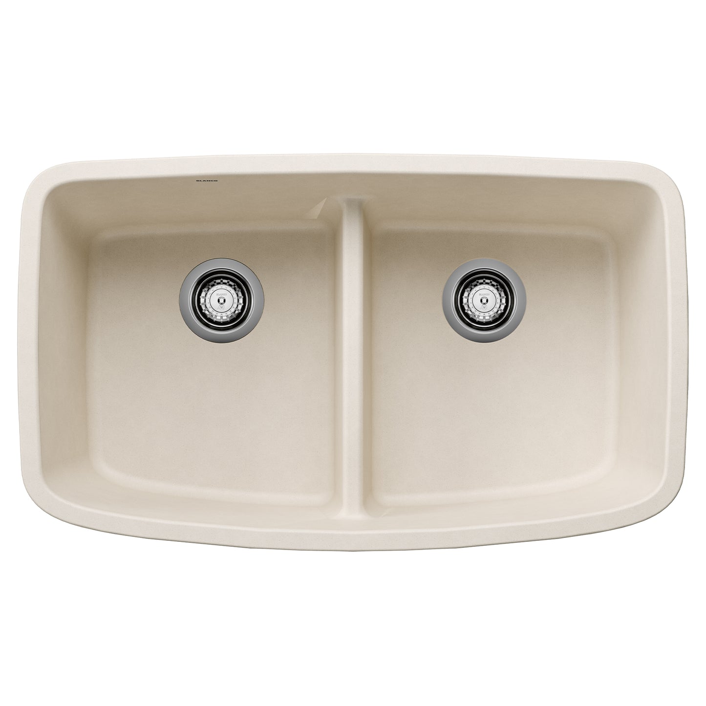 BLANCO 443089 Valea Valea SILGRANIT 32" 50/50 Double Bowl Undermount Kitchen Sink with Low Divide - Soft White in Soft White