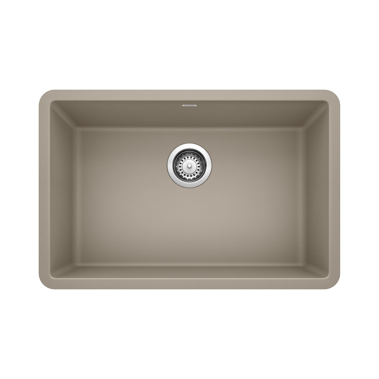 BLANCO 522432 Precis Precis SILGRANIT 27" Single Bowl Undermount Kitchen Sink - Truffle in Truffle