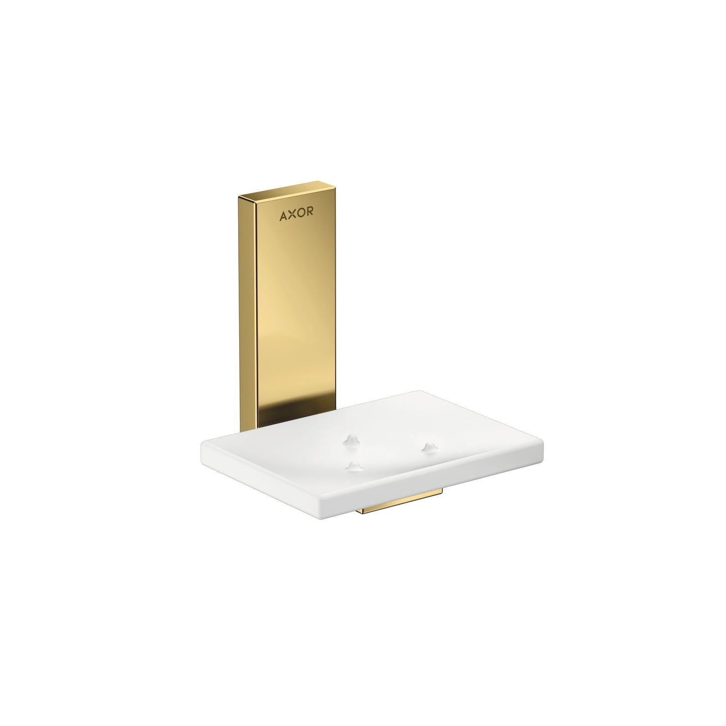 AXOR Universal Rectangular Soap Dish in Polished Gold Optic