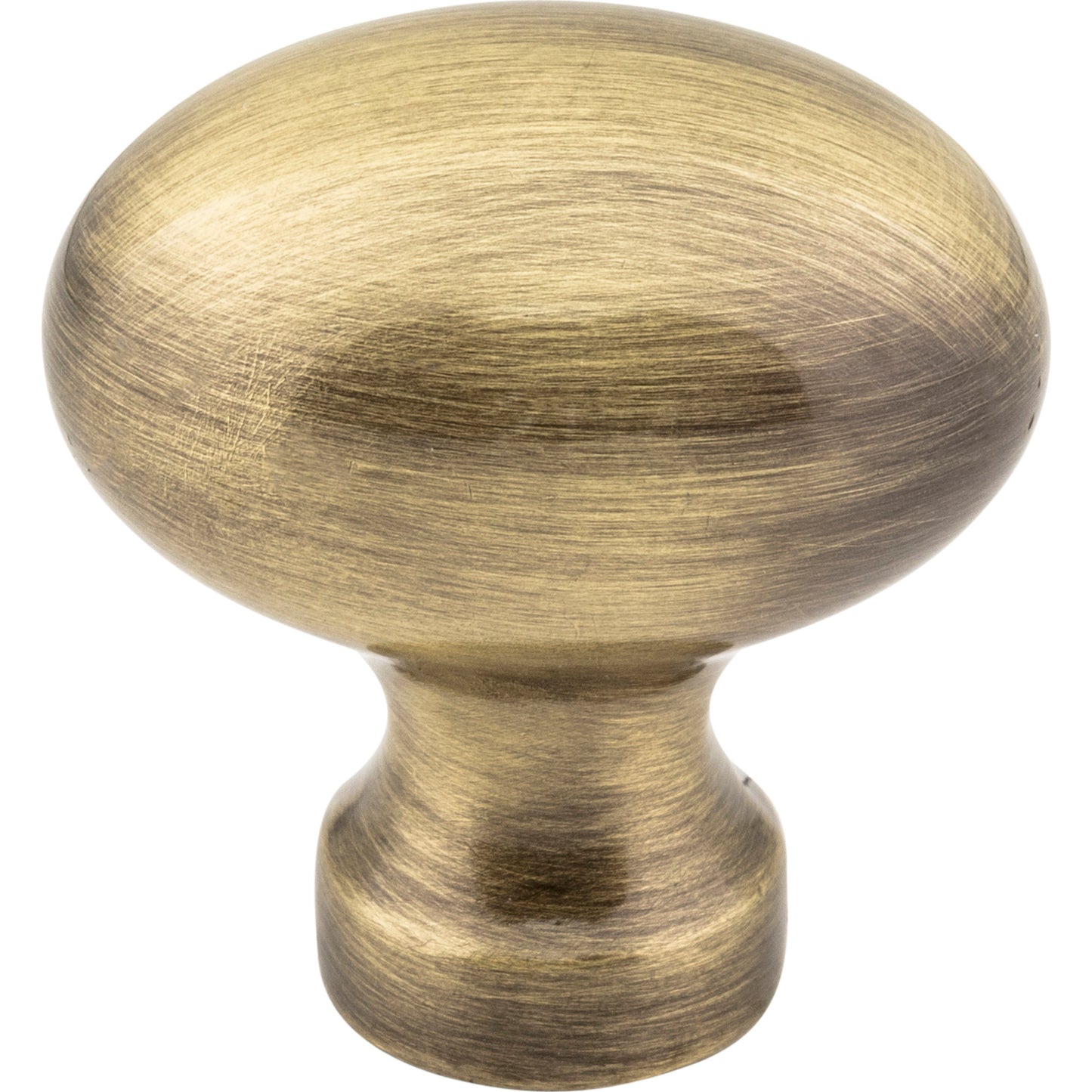 JEFFREY ALEXANDER 3990AB Bordeaux 1-3/16" Length Oval Knob - Brushed Antique Brass