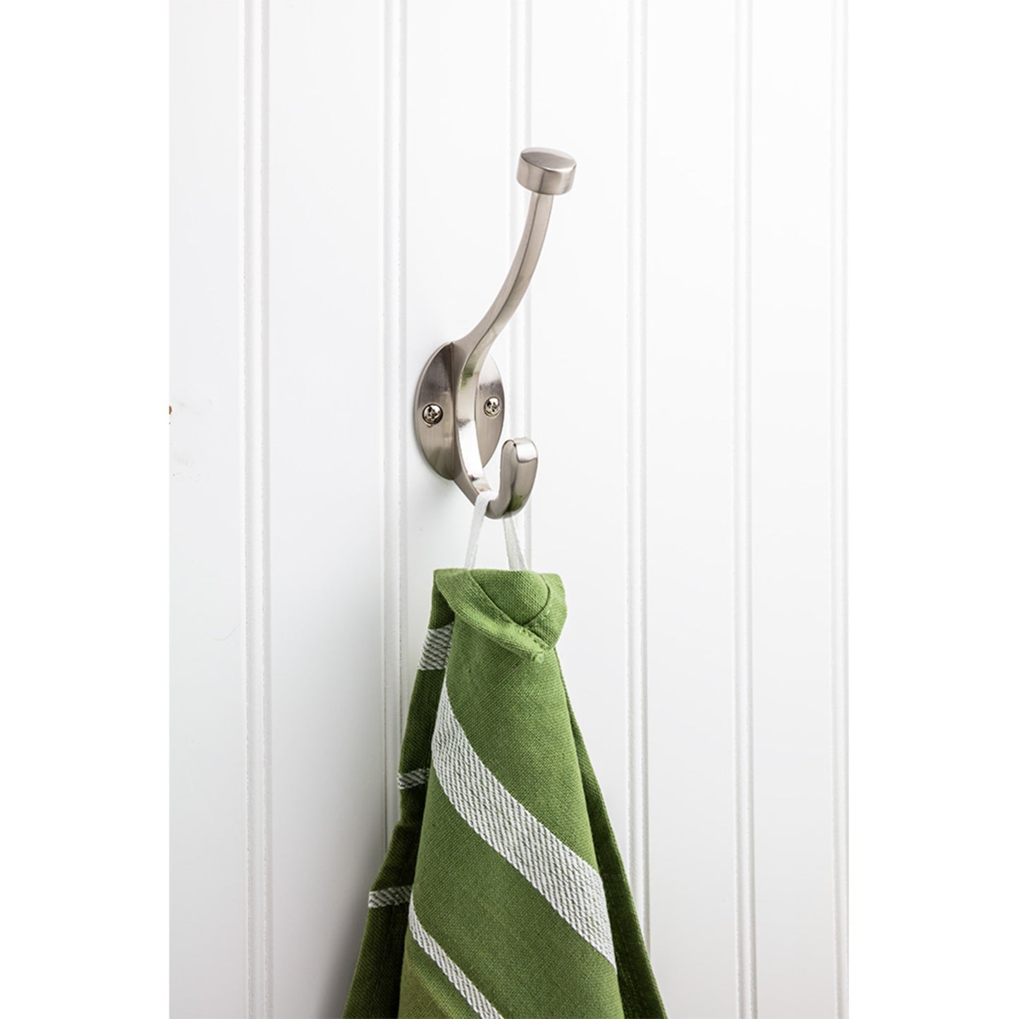 ELEMENTS YD60-550SN Elements Wall Double Hook - Satin Nickel