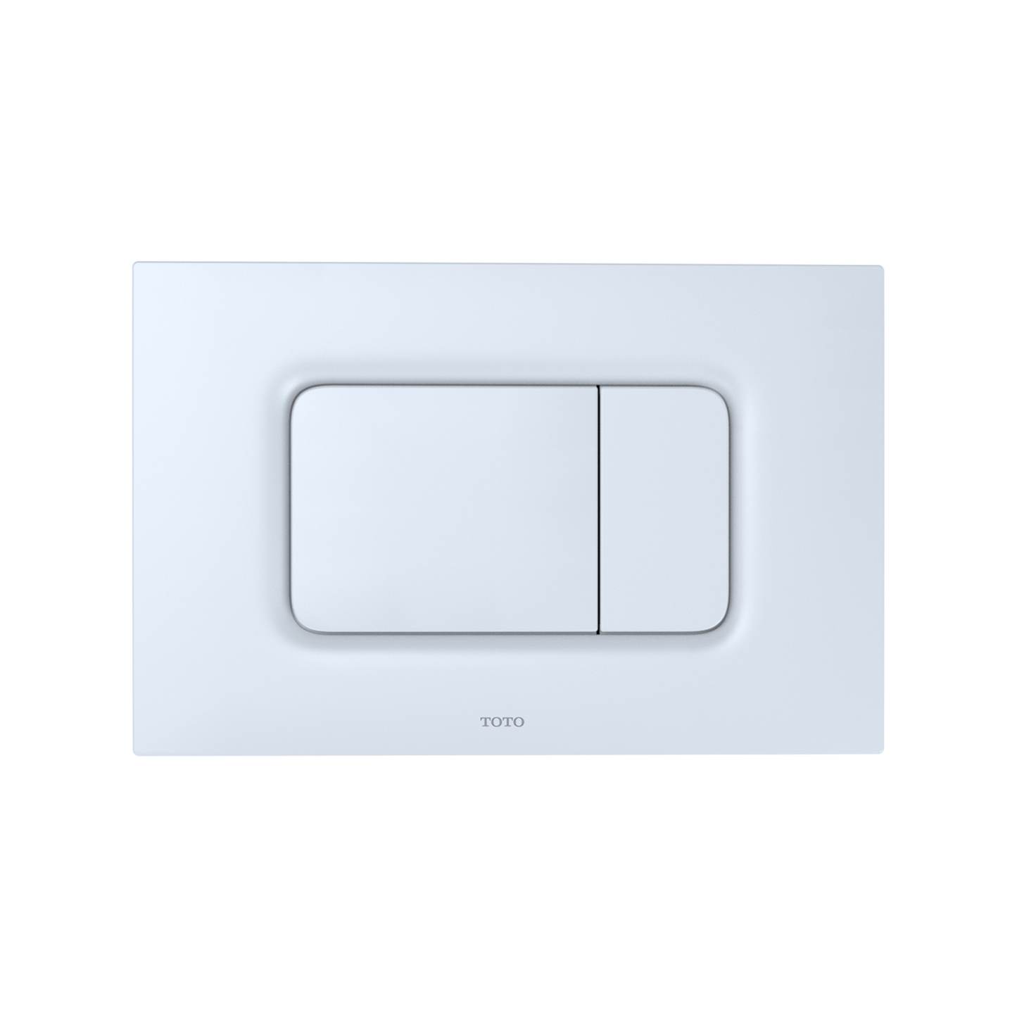 TOTO YT920#WH Dual Flush Rectangle Push Button Plate For Select Duofit In-Wall Tank Unit - White Matte