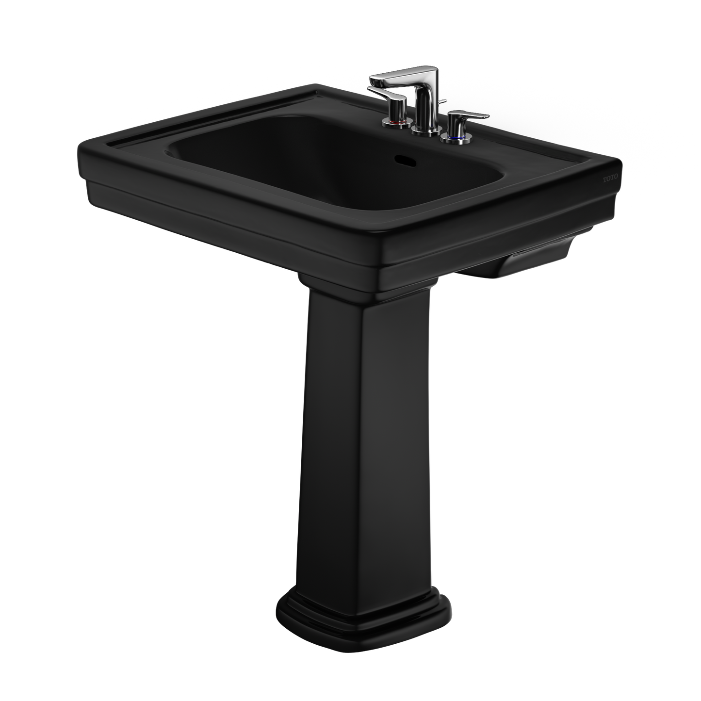 TOTO LPT530.4N#51 Promenade 27-1/2" X 22-1/4" Rectangular Pedestal Bathroom Sink For 4 Inch Center Faucets - Ebony