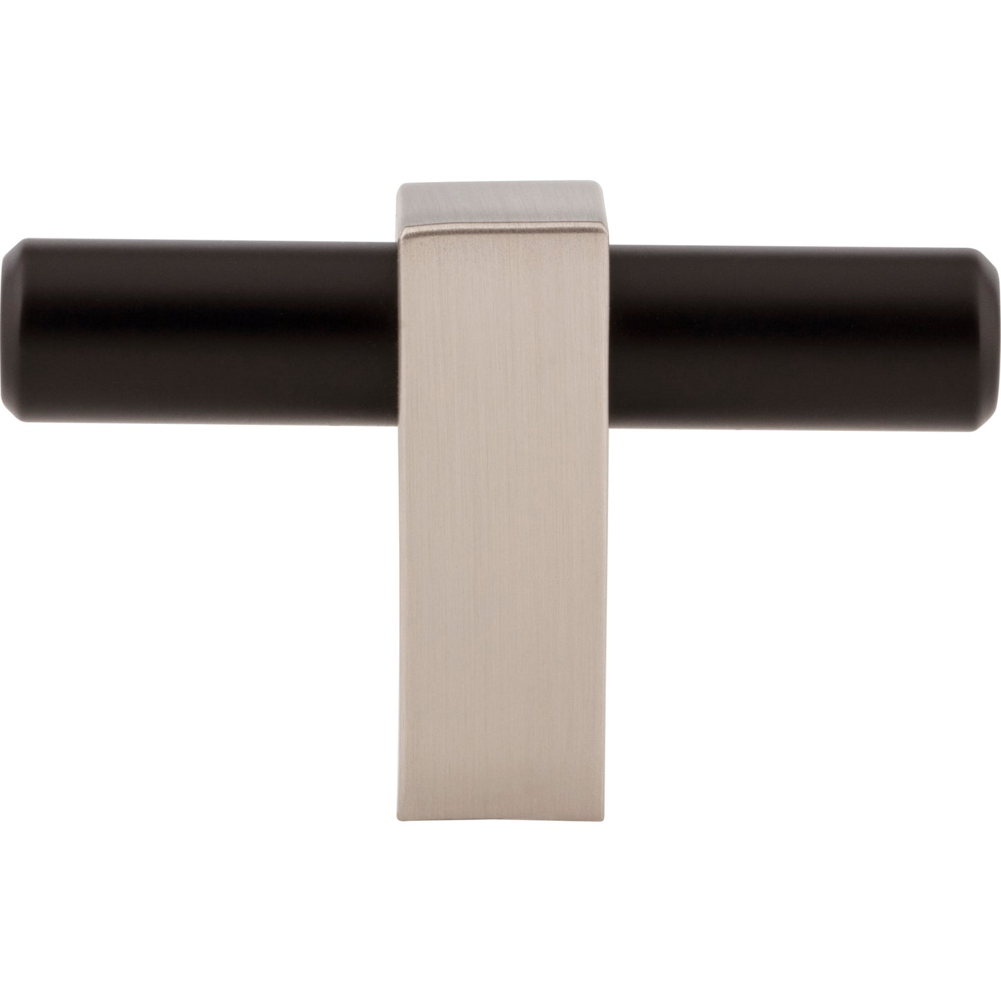 JEFFREY ALEXANDER 478T-MBSN Larkin 2 2-3/8" Length Bar Knob - Matte Black w/Satin Nickel