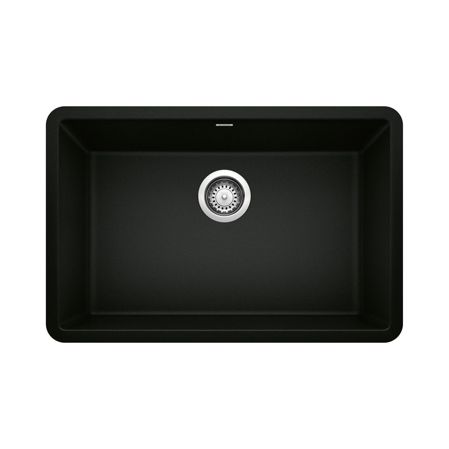 BLANCO 442930 Precis Precis SILGRANIT 27" Single Bowl Undermount Kitchen Sink - Coal Black in Coal Black