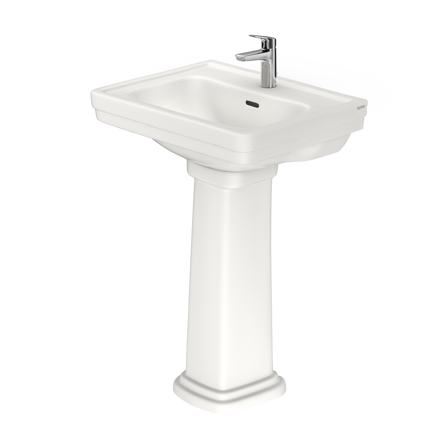 TOTO LPT532N#11 Promenade 24" X 19-1/4" Rectangular Pedestal Bathroom Sink For Single Hole Faucets - Colonial White
