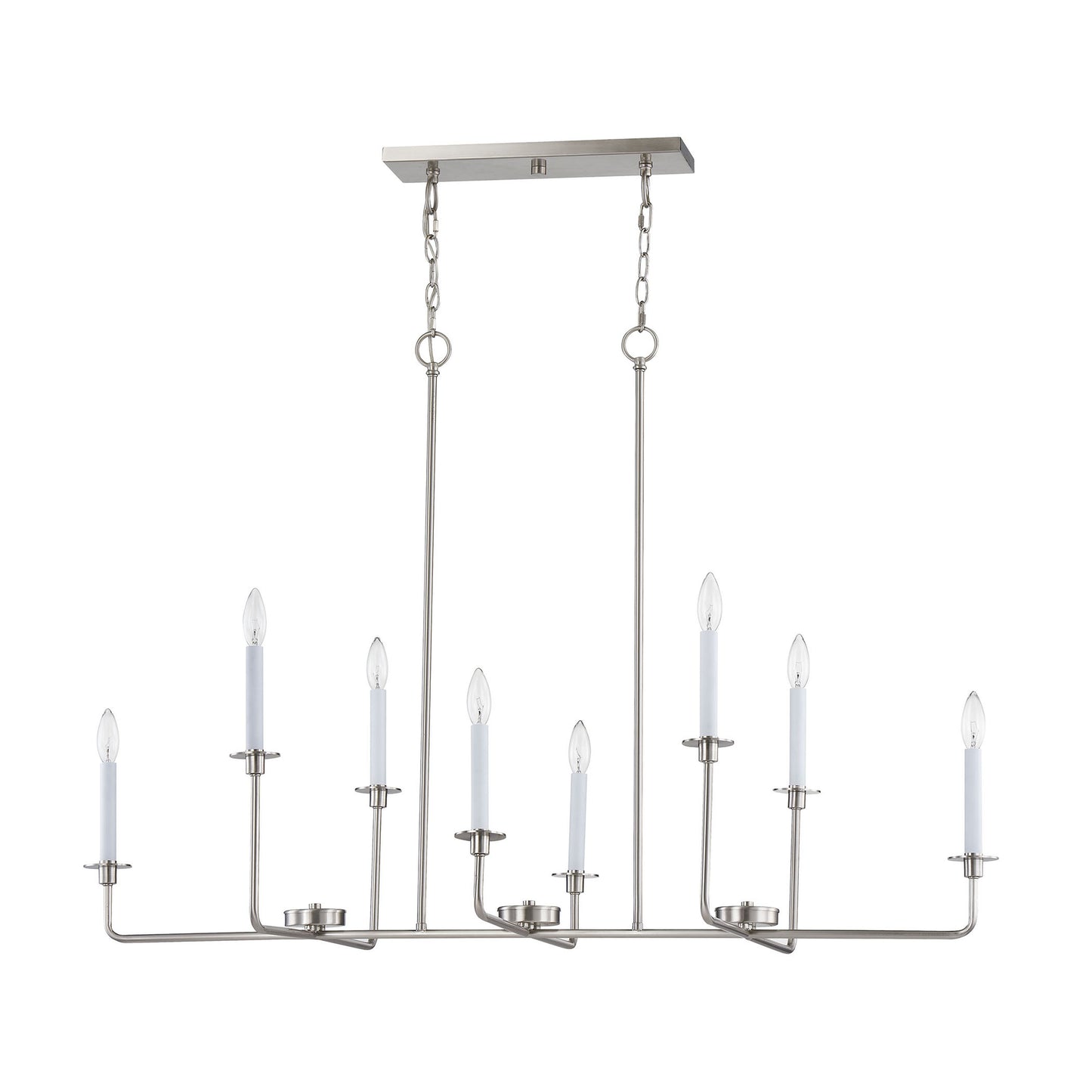 THOMAS CN340822 Lexington Green 48'' Wide 8-Light Linear Chandelier - Brushed Nickel