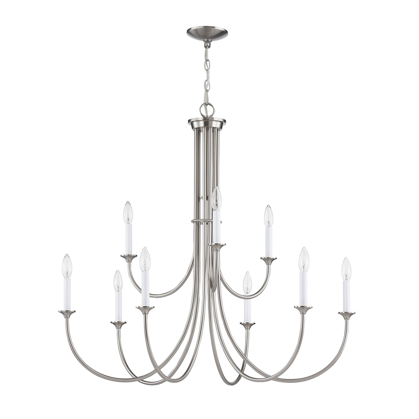 THOMAS CN340922 Meadowview 36'' Wide 9-Light Chandelier - Brushed Nickel