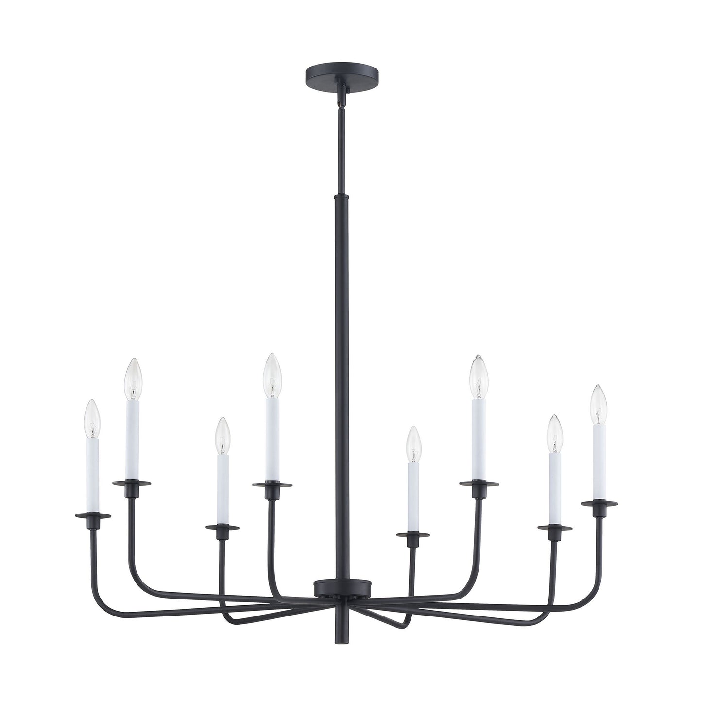 THOMAS CN341826 Lexington Green 38'' Wide 8-Light Chandelier - Matte Black