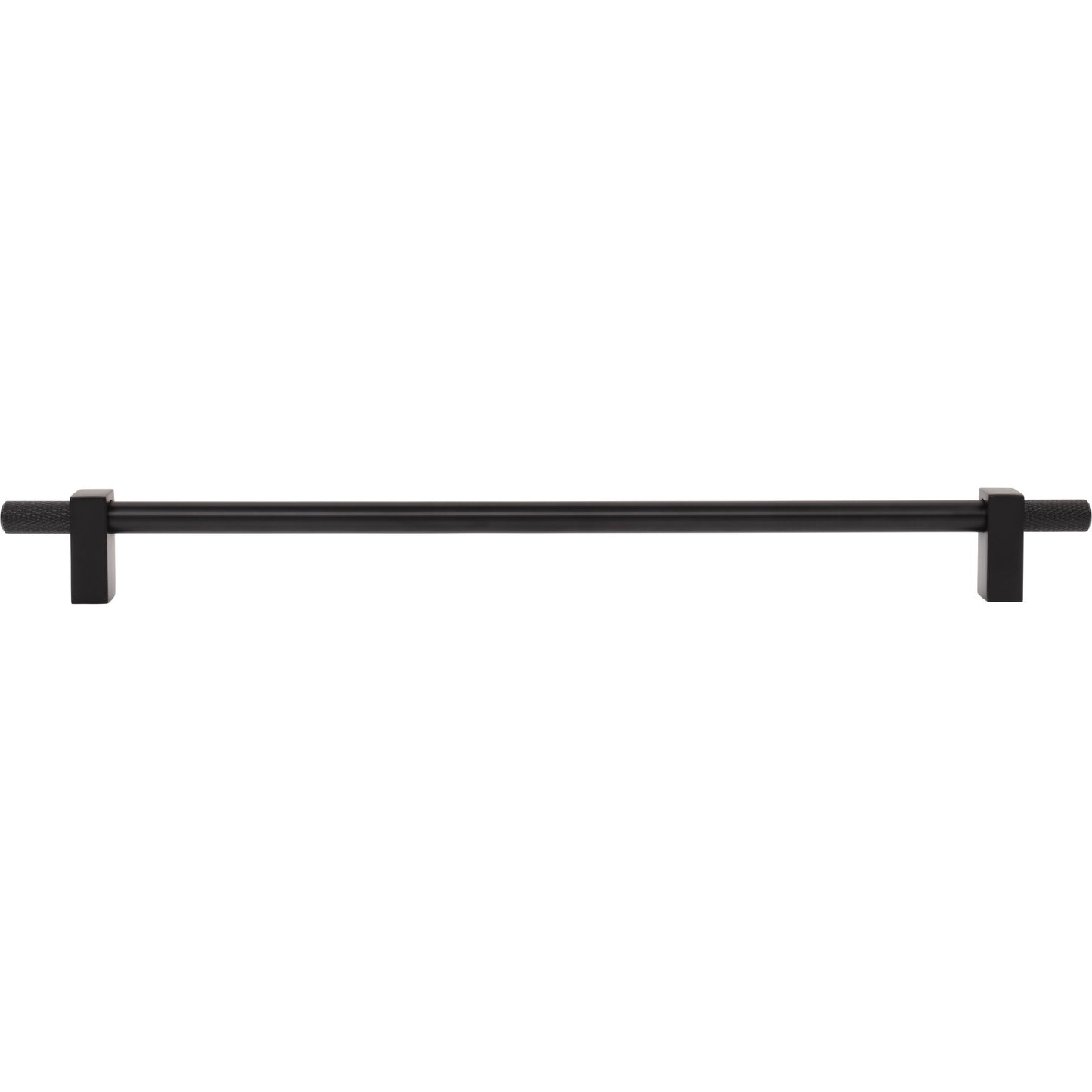 JEFFREY ALEXANDER 698-305MB Larkin Knurled Ends 305 mm Center-to-Center Bar Pull - Matte Black