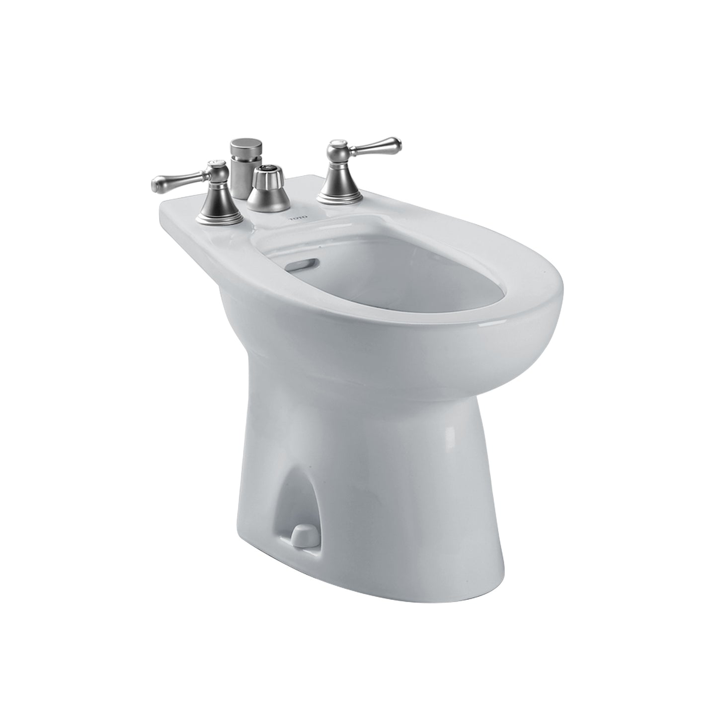 TOTO BT500B#11 Piedmont Deck Mount Vertical Spray Flushing Rim Bidet - Colonial White