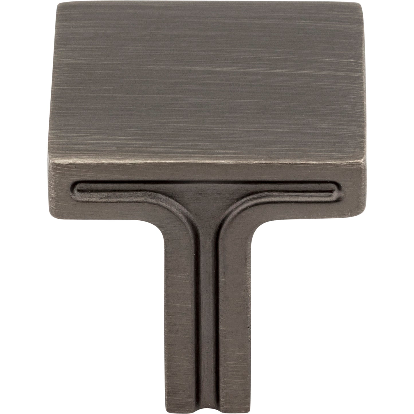 JEFFREY ALEXANDER 867L-BNBDL Anwick 1-1/8" Length Square Knob - Brushed Pewter