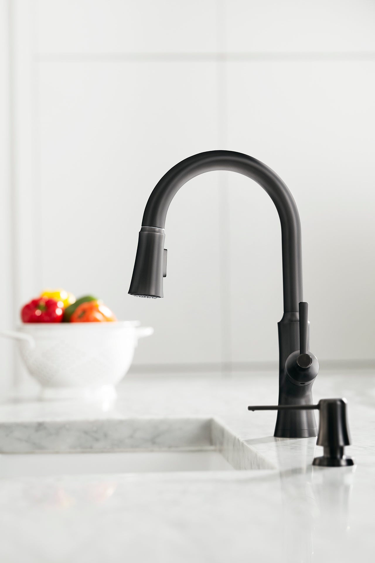 HANSGROHE 04796670 Matte Black Joleena Transitional Soap Dispenser