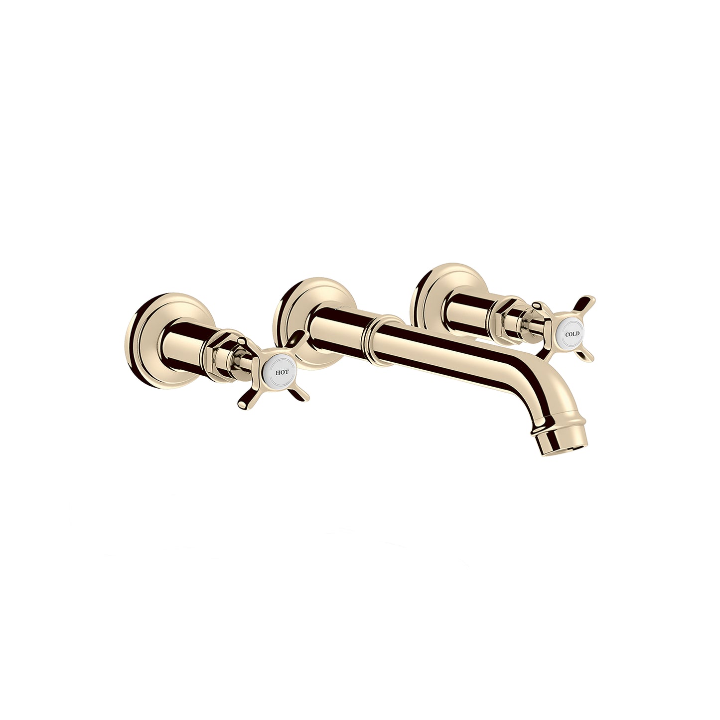 AXOR Montreux Wall-Mounted Widespread Faucet Trim with Cross Handles, 1.2 GPM in Polished Nickel