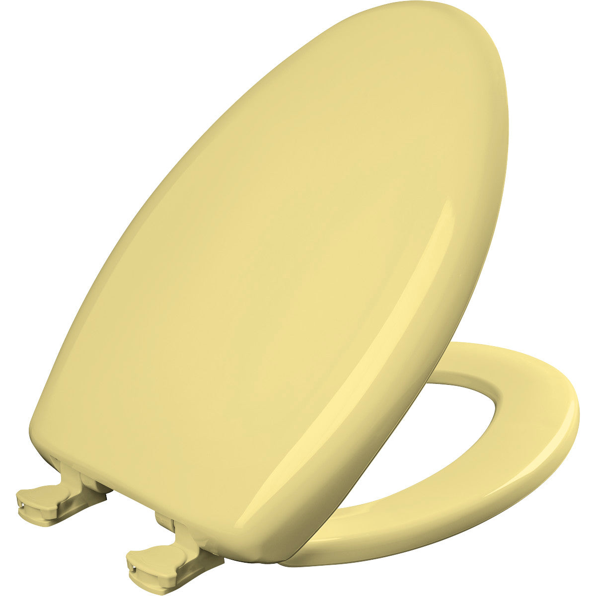 Bemis Elongated Plastic Toilet Seat in Yellow with STA-TITE Seat Fastening System, Easy•Clean and Whisper•Close Hinge