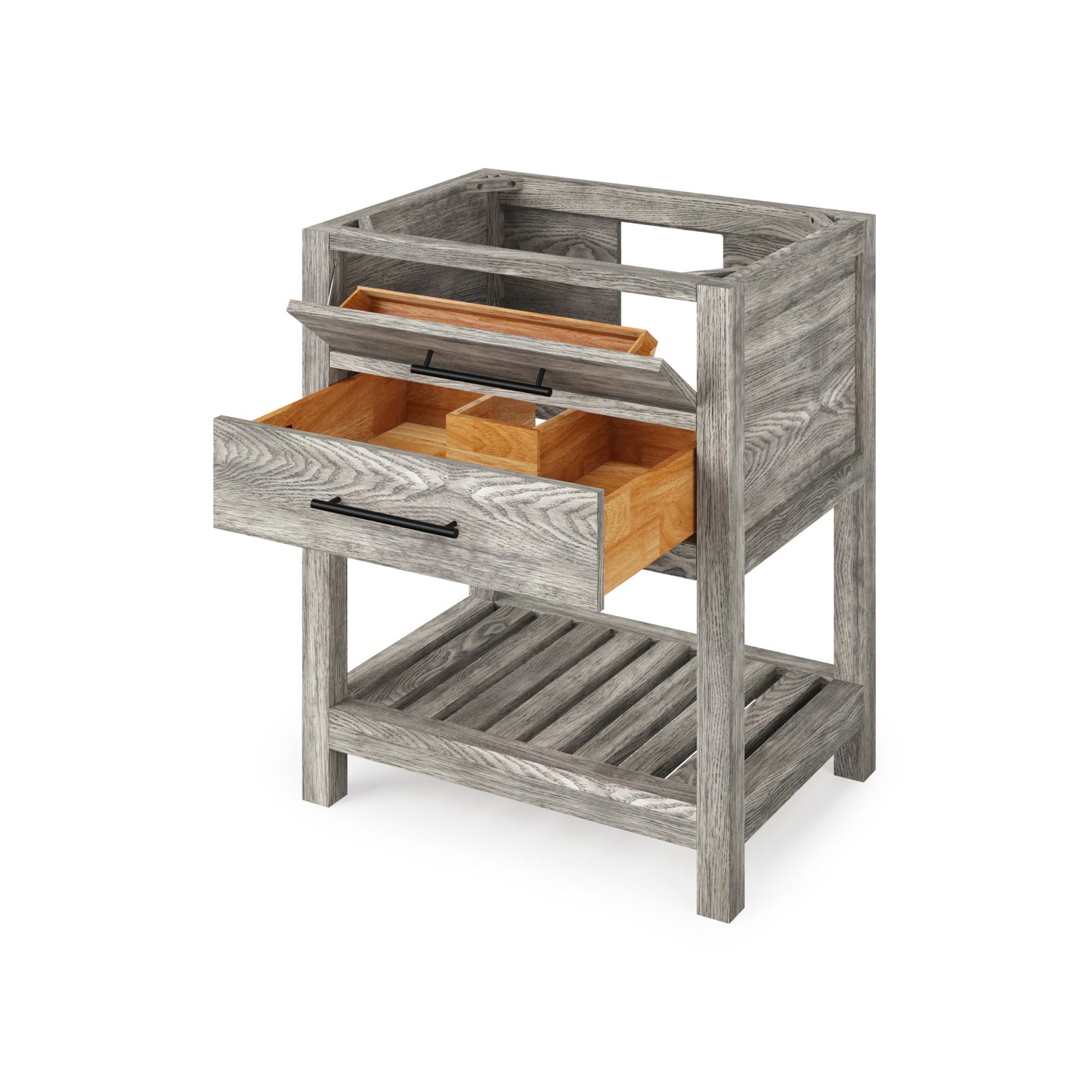 JEFFREY ALEXANDER VN2WAV-30-WG-NT 30" Weathered Grey Wavecrest Vanity - Weathered Grey