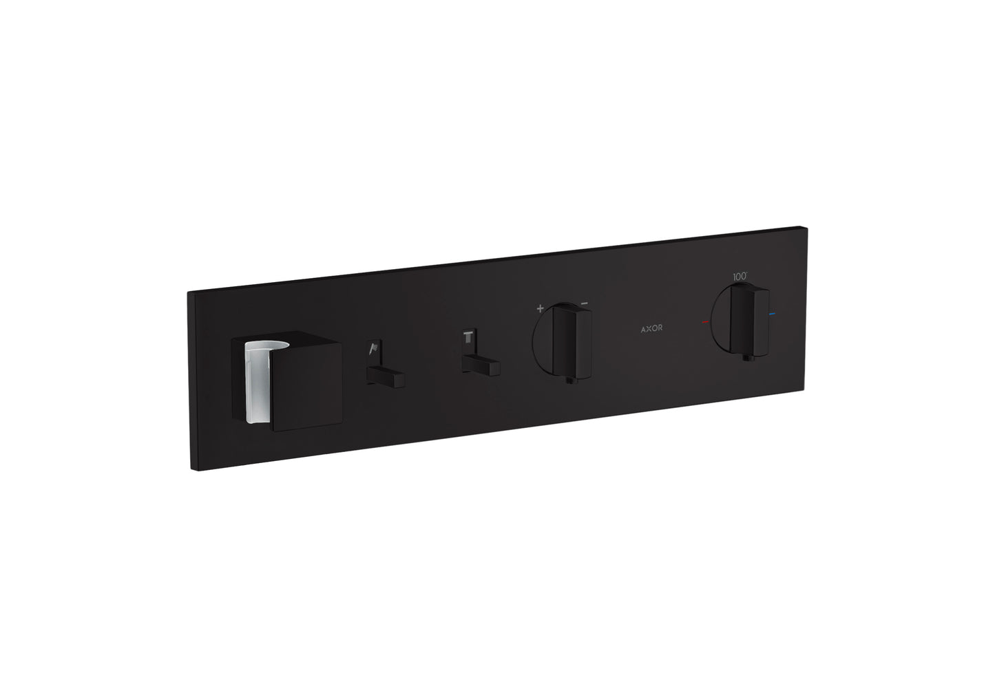 AXOR ShowerComposition Thermostatic Module Trim for 2 Functions in Matte Black