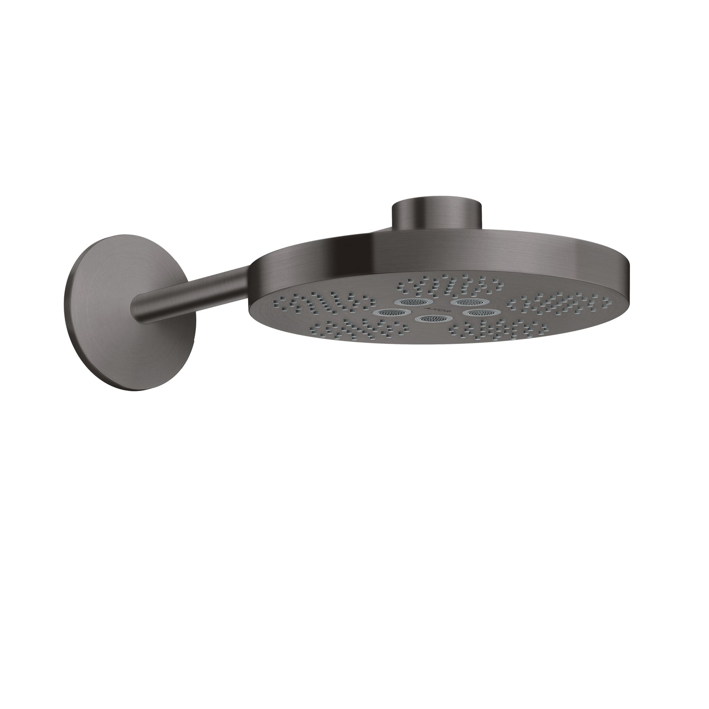 AXOR ONE Showerhead 280 2-Jet with Showerarm Trim, 2.5 GPM in Brushed Black Chrome