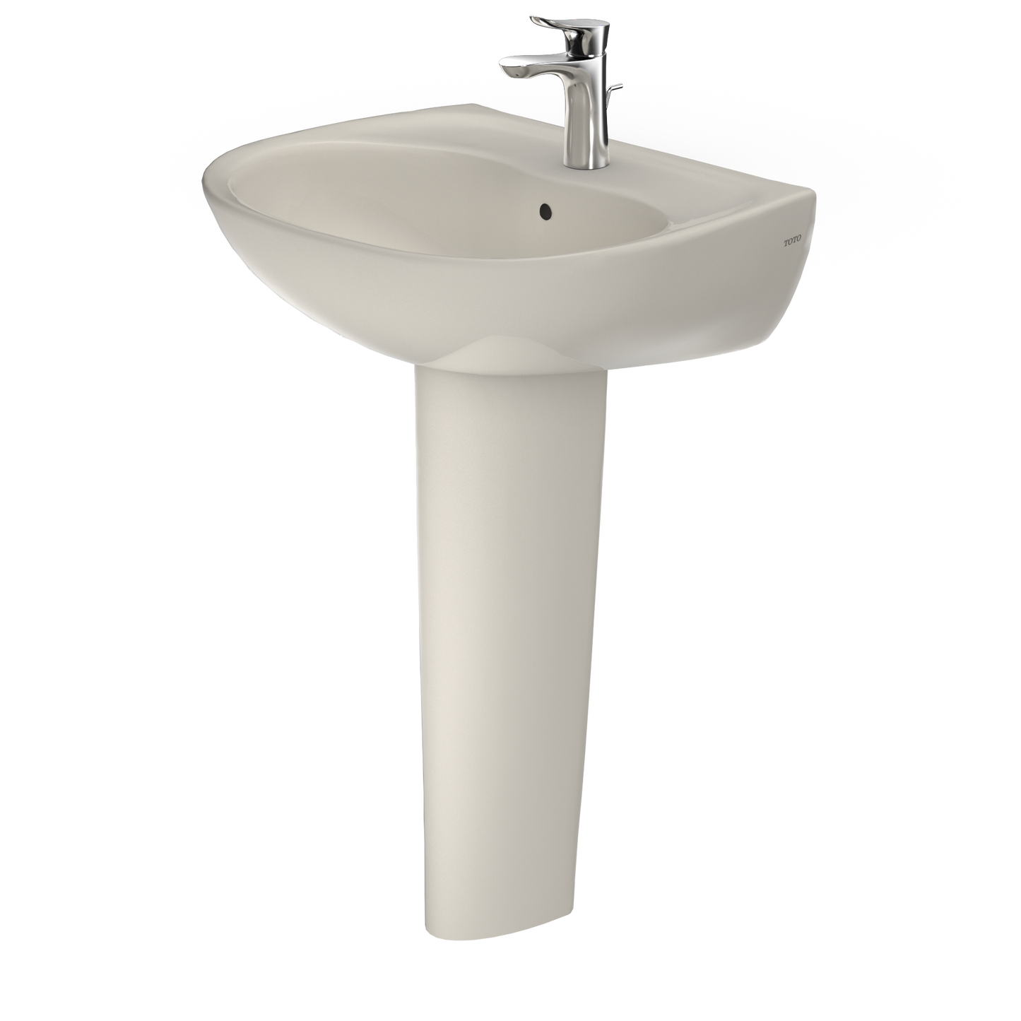 TOTO LPT241G#12 Supreme Oval Basin Pedestal Bathroom Sink With Cefiontect For Single Hole Faucets - Sedona Beige