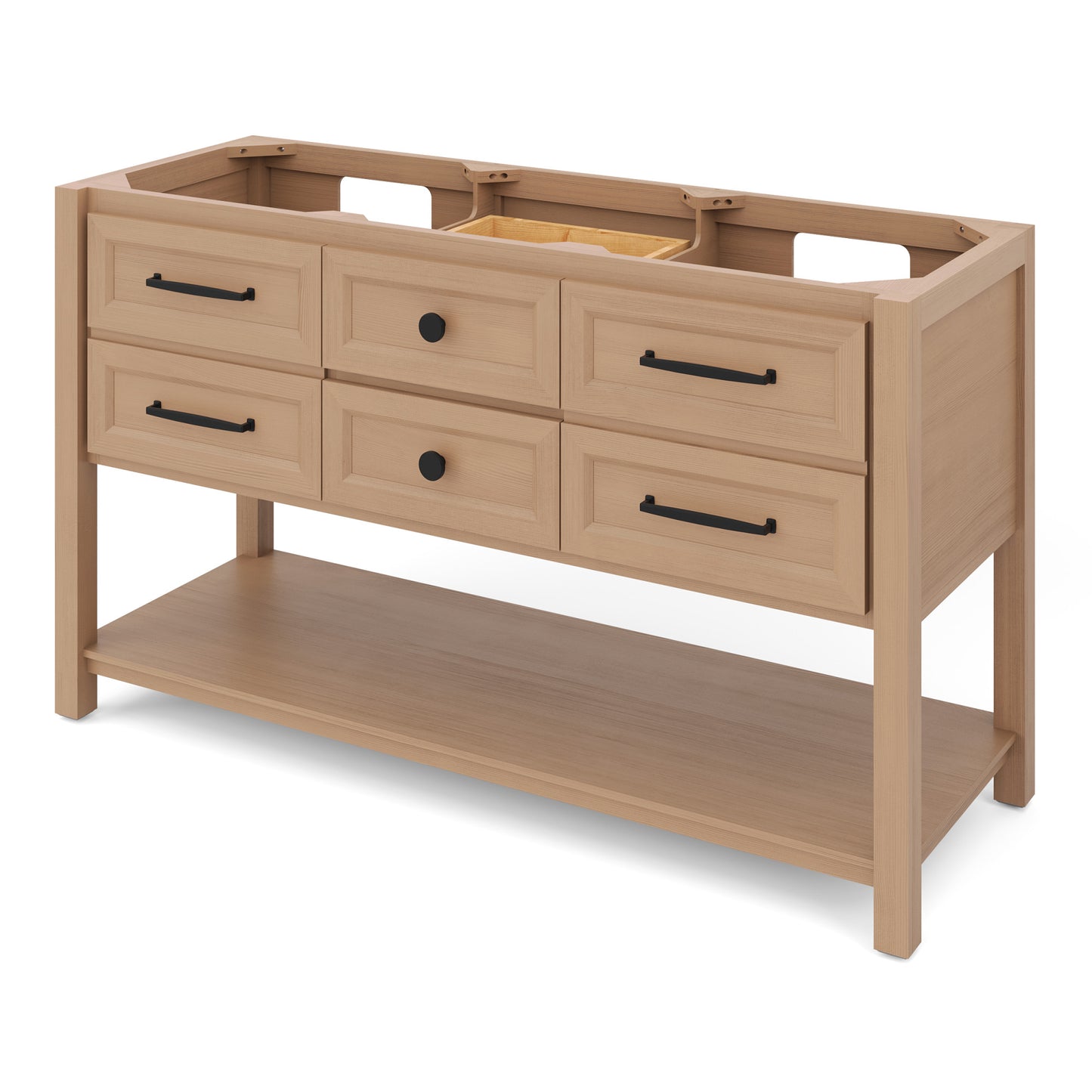 JEFFREY ALEXANDER VN2KIP-60-NO-NT 60" Natural Oak Kipling Vanity - Natural Oak