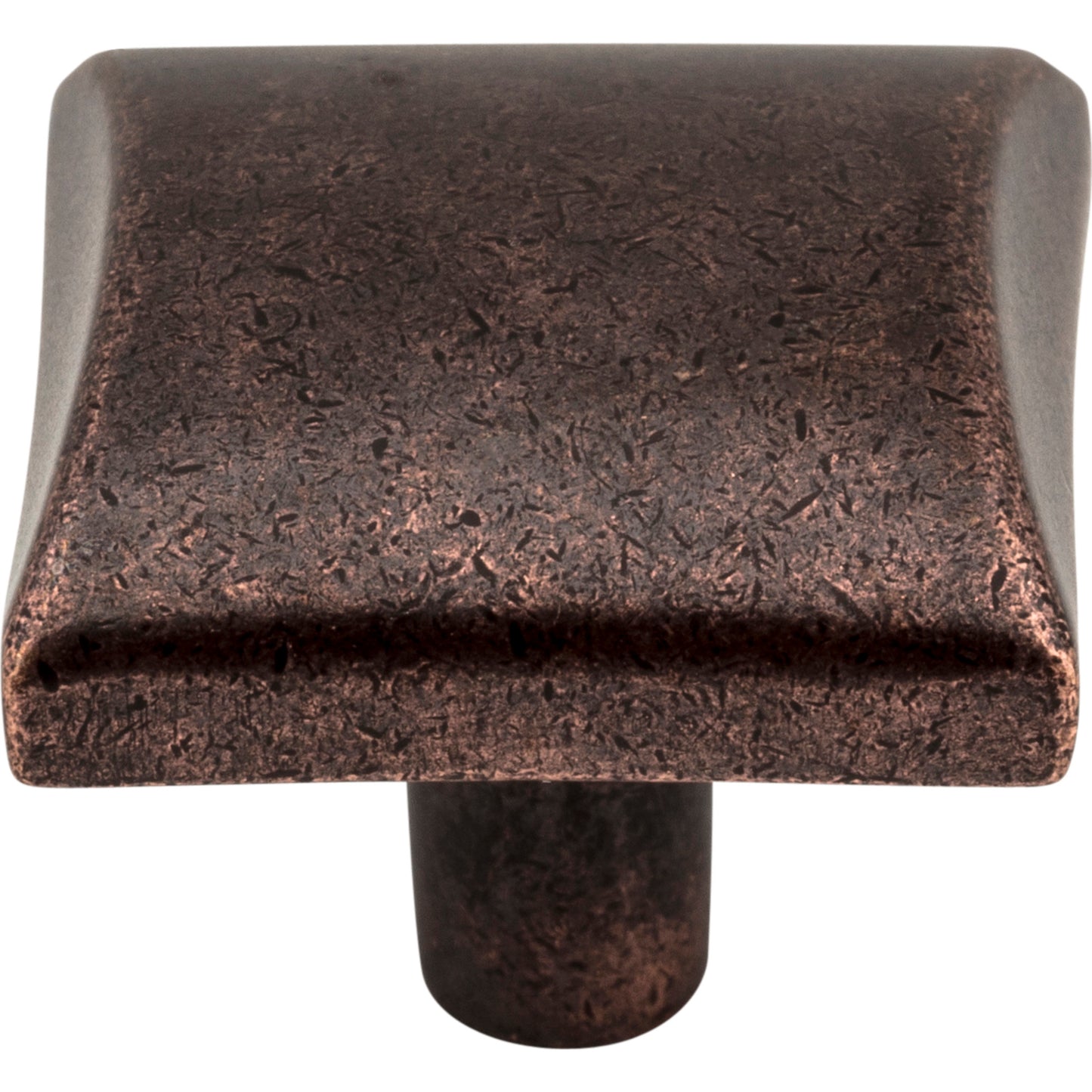ELEMENTS 525DMAC Glendale 1-1/8" Length Square Knob - Distressed Oil Rubbed Bronze