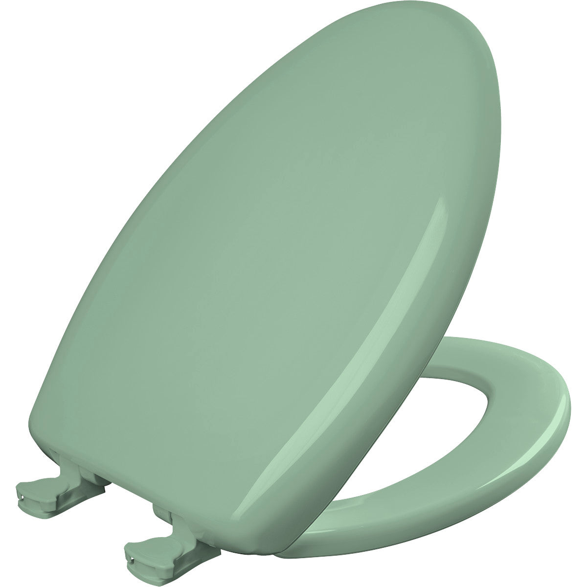 Bemis Elongated Plastic Toilet Seat in Sea Green with STA-TITE Seat Fastening System, Easy•Clean and Whisper•Close Hinge