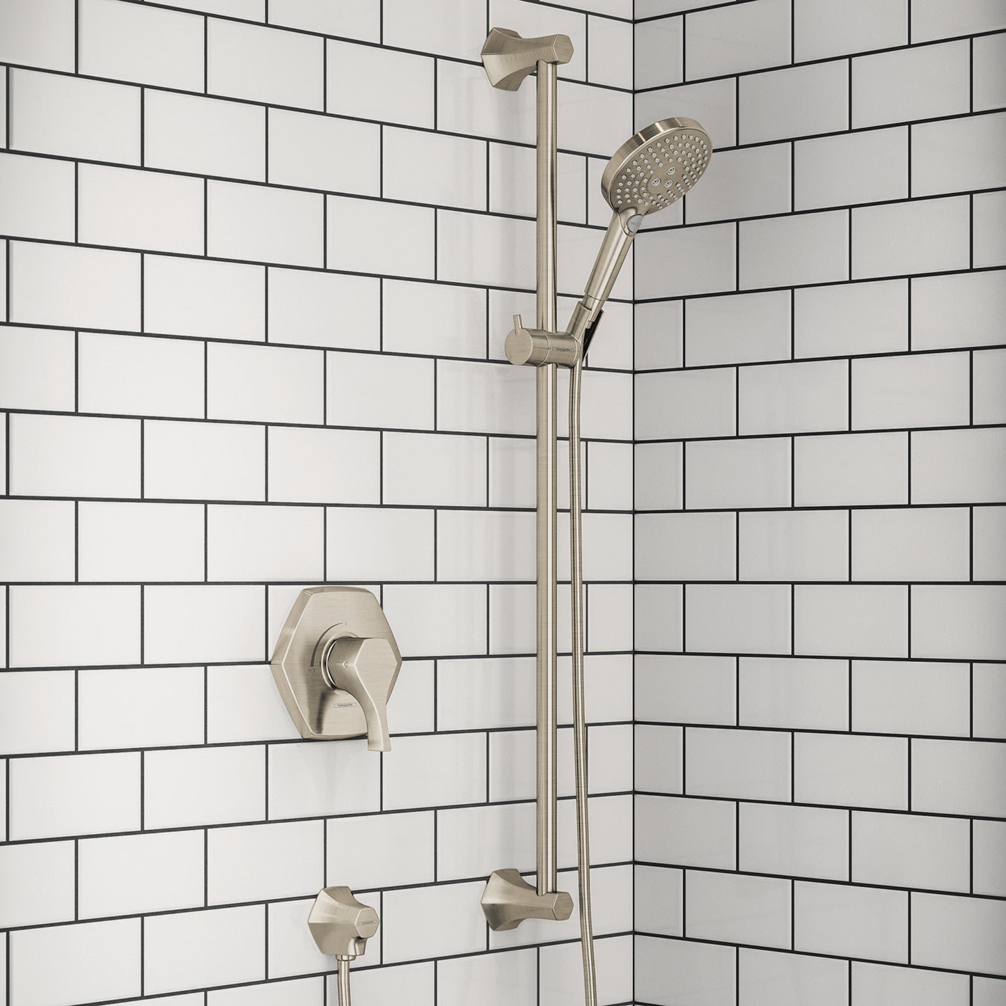 HANSGROHE 04832820 Brushed Nickel Locarno Transitional Wallbar