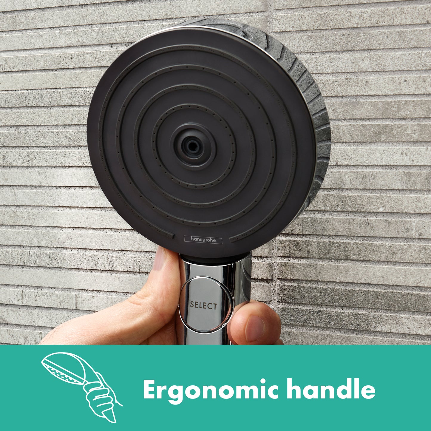 HANSGROHE 04917670 Matte Black Pulsify S Modern Handshower Set 2.5 GPM