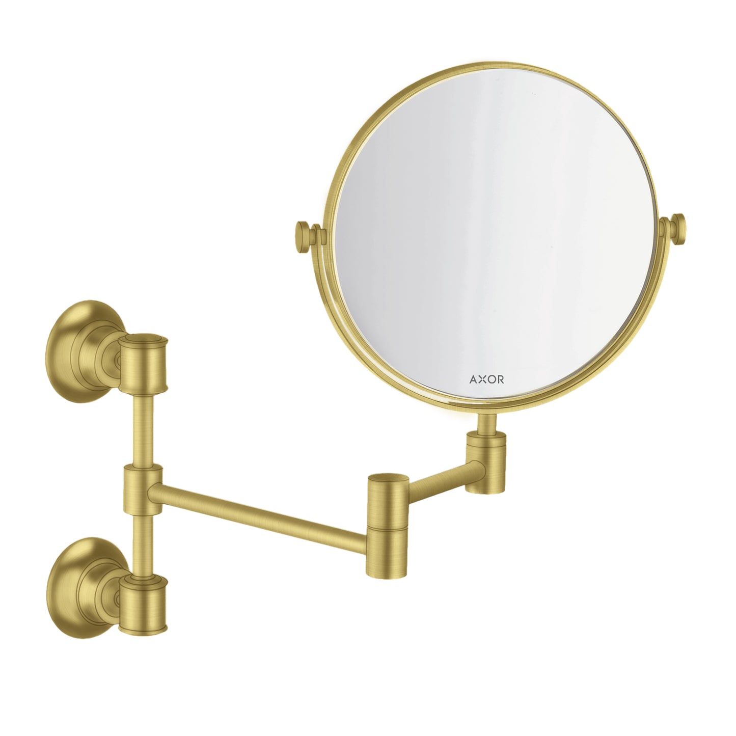 AXOR Montreux Shaving Mirror in Brushed Gold Optic