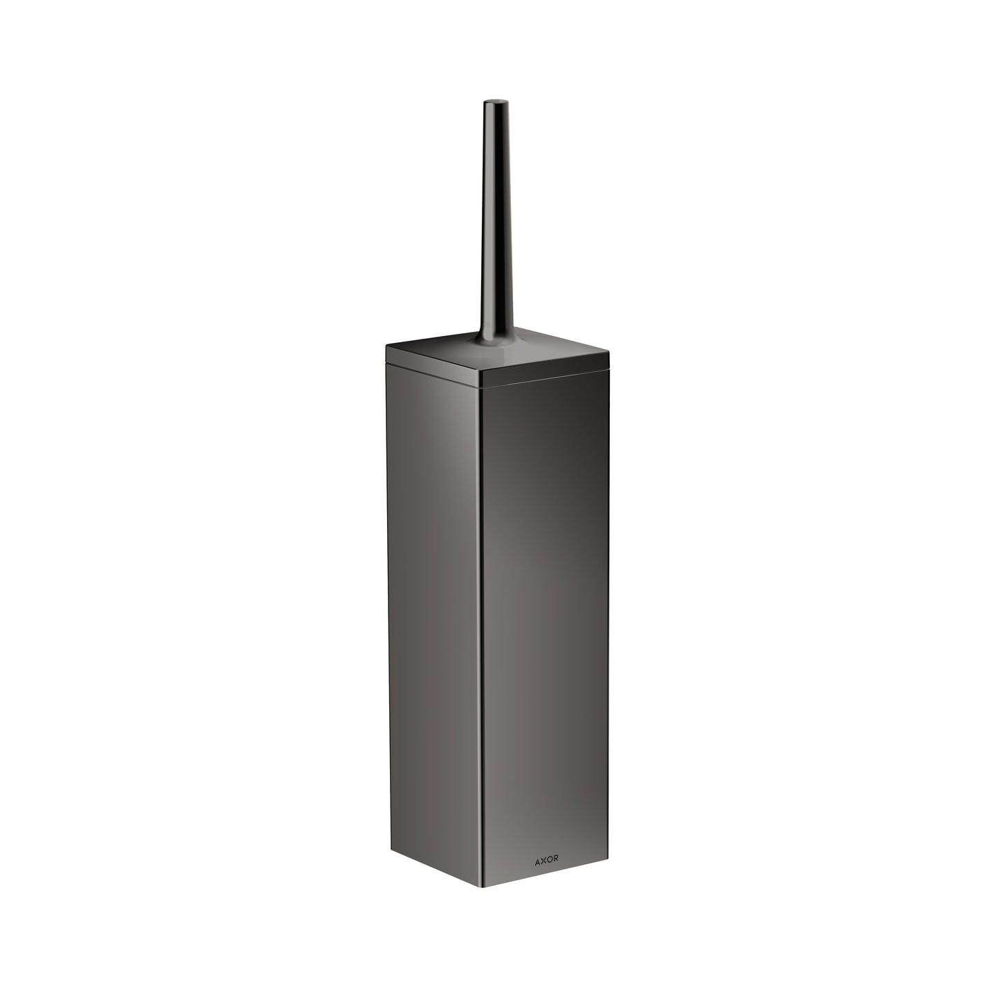 AXOR 42655330 Universal Rectangular Toilet Brush Holder, Wall-Mounted - Polished Black Chrome