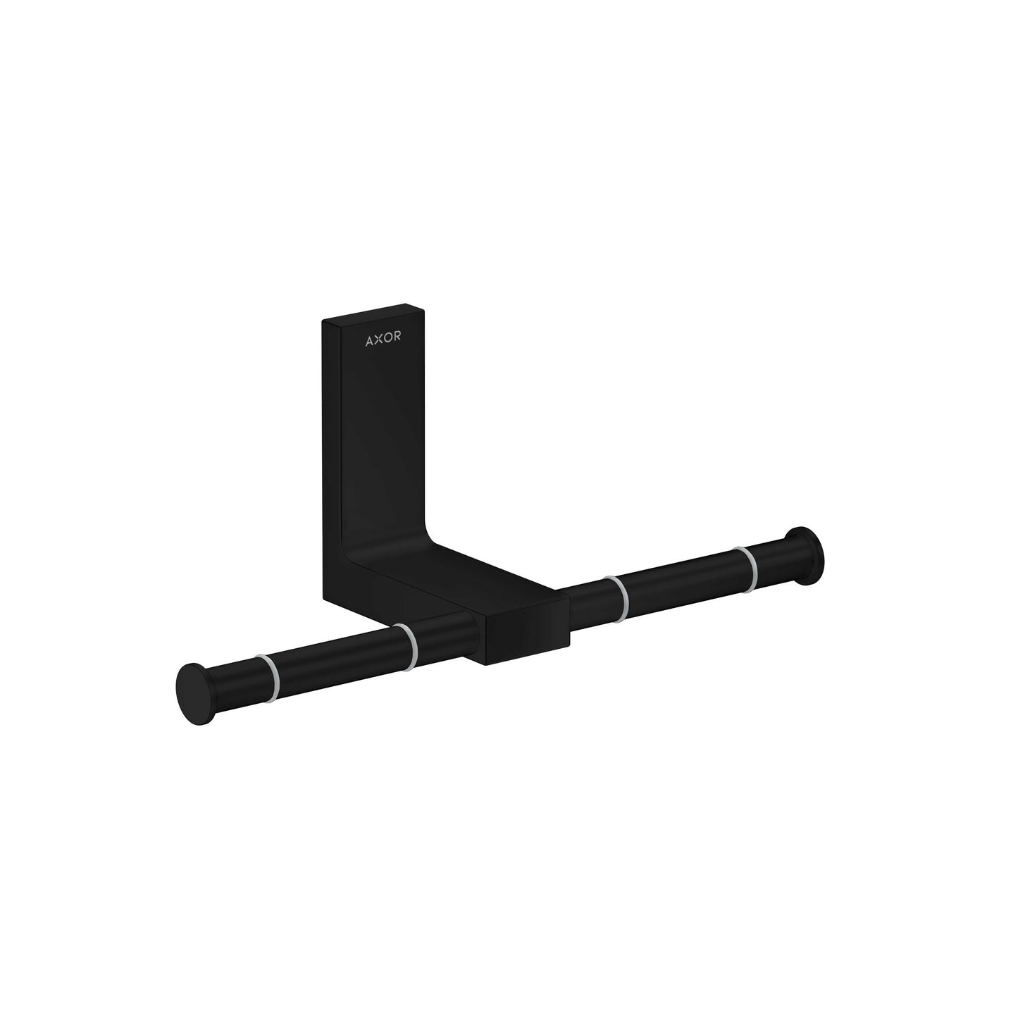 AXOR Universal Rectangular Toilet Paper Holder Double in Matte Black