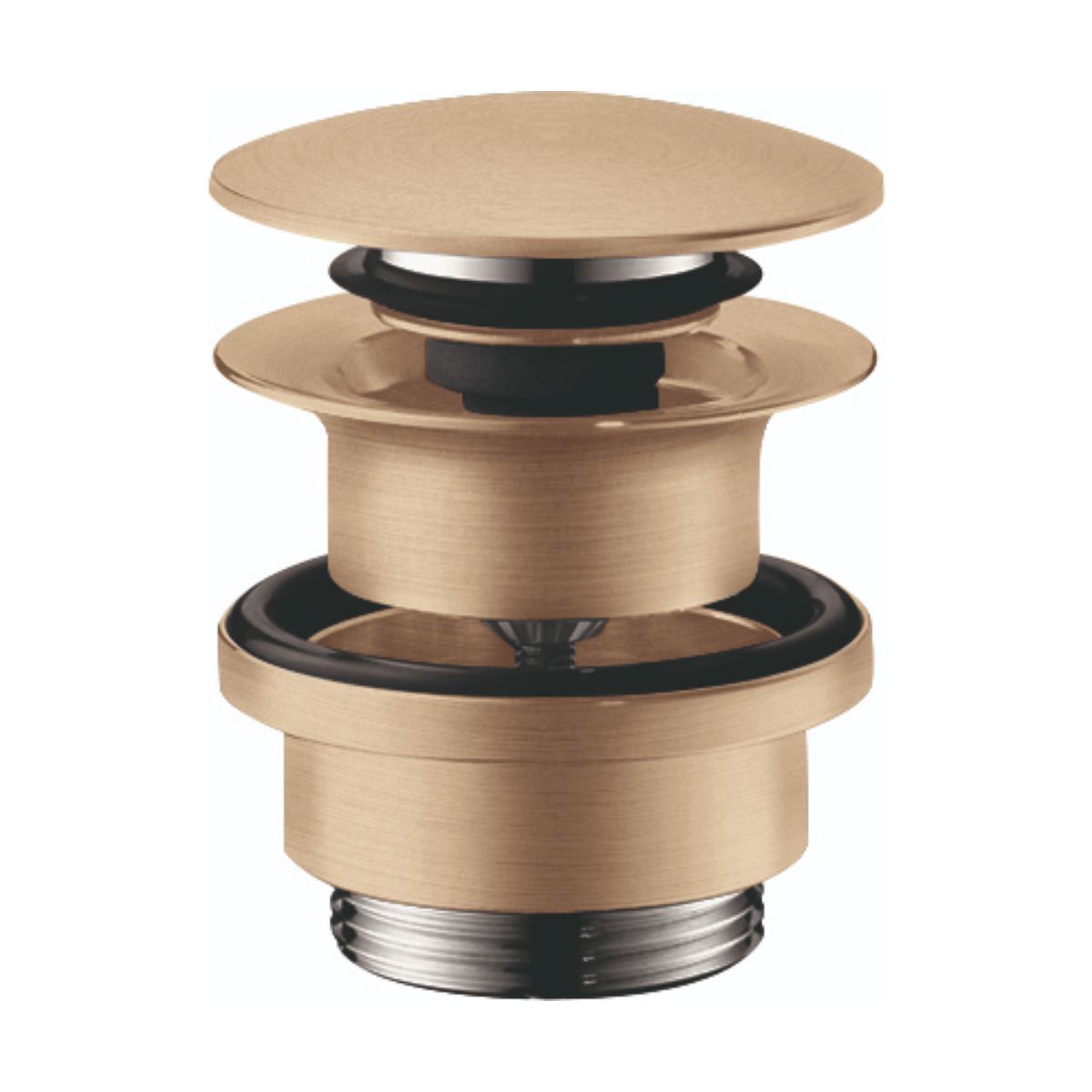 HANSGROHE 50100141 Push-Open Sink Drain in Brushed Bronze
