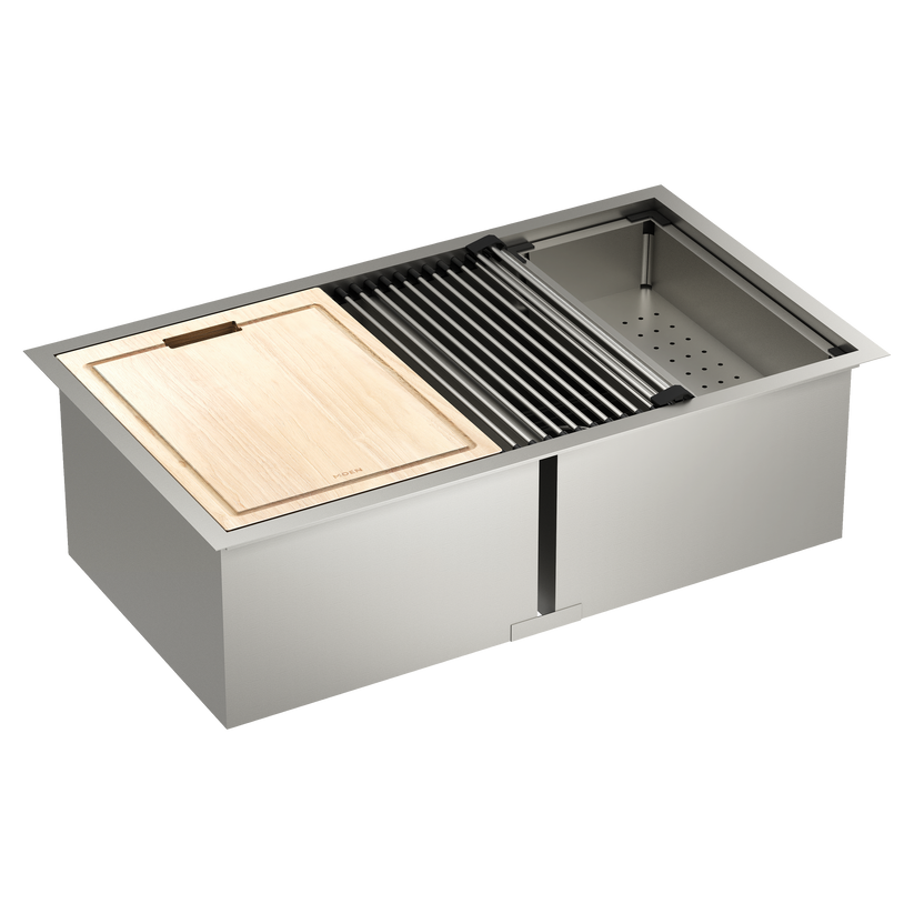 MOEN GS182040BUX 33"x19"x10" stainless steel 18 gauge double bowl sink - Stainless