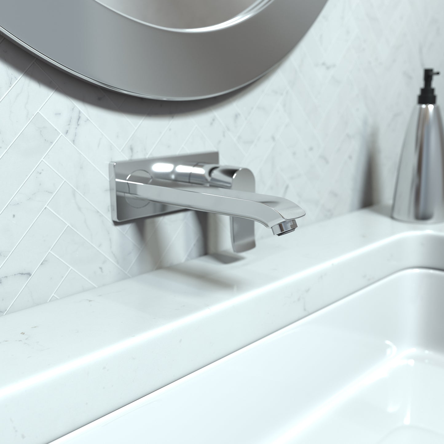HANSGROHE 31086001 Metris Wall-Mounted Single-Handle Faucet Trim, 1.2 GPM - Chrome