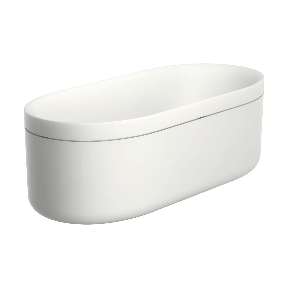 AXOR Suite Tubs Round with Pop-Up Drain, 74 1/8" in Polished Nickel