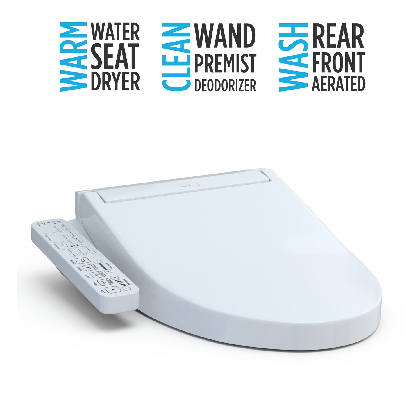 TOTO SW3074#01 Washlet C2 Electronic Bidet Toilet Seat With Premist And Ewater+ Wand Cleaning - Cotton White