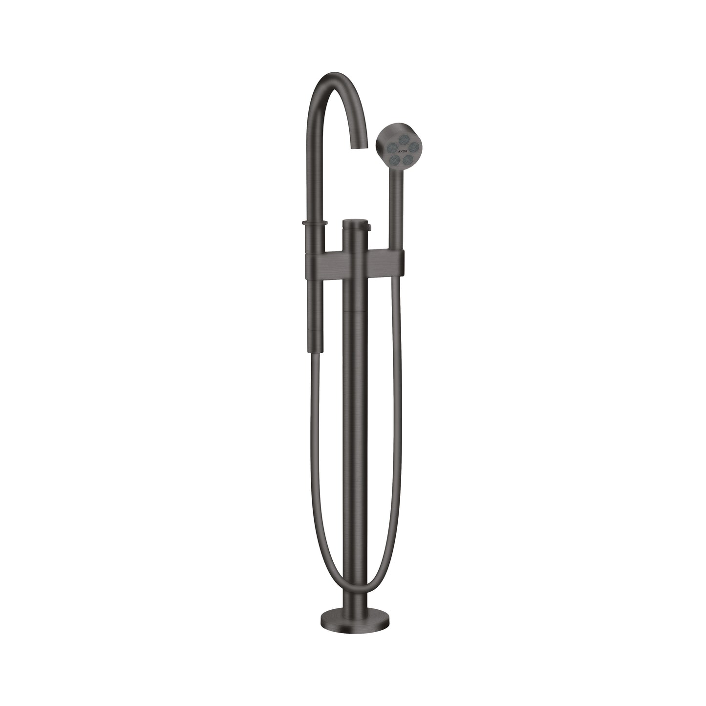 AXOR ONE Freestanding Tub Filler Trim with 1.75 GPM Handshower in Brushed Black Chrome