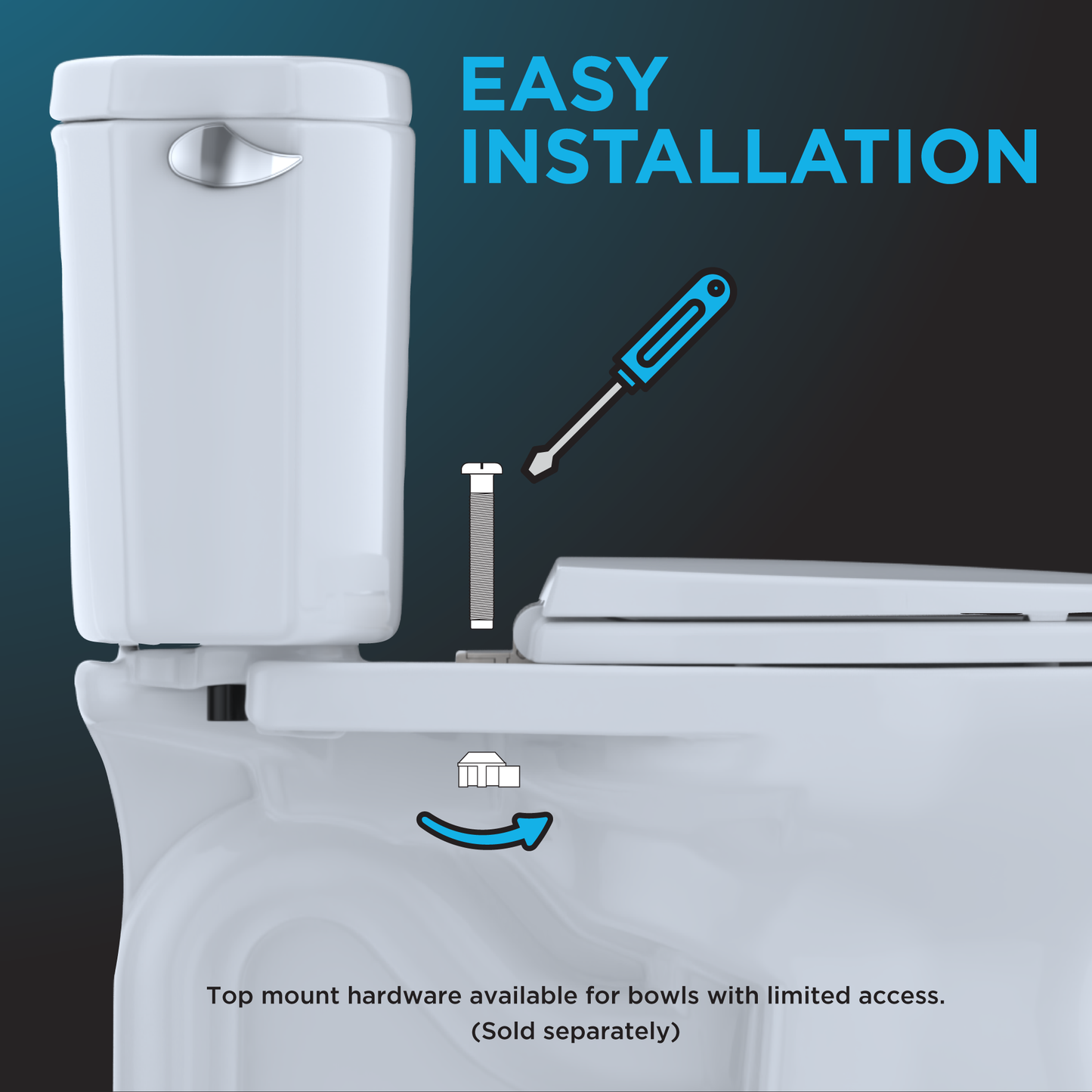 TOTO SS247R#01 Softclose Slim D-Shape Seat And Lid For Rp Wall-Hung Toilet - Cotton White